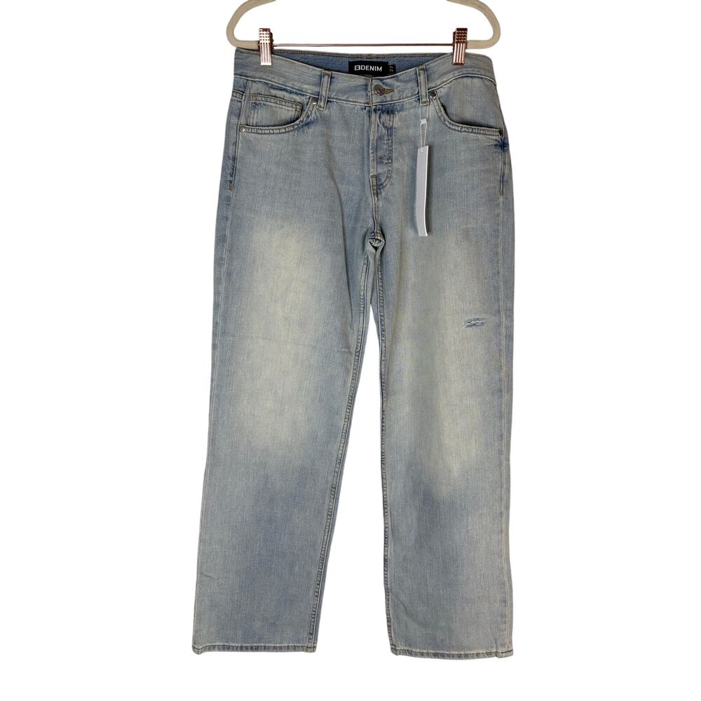 EB Denim Straight Jeans Denim Mid Rise Relaxed Streetwear 90s Y2K Retro Fall 27